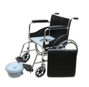 Wheelchair with detachable commode